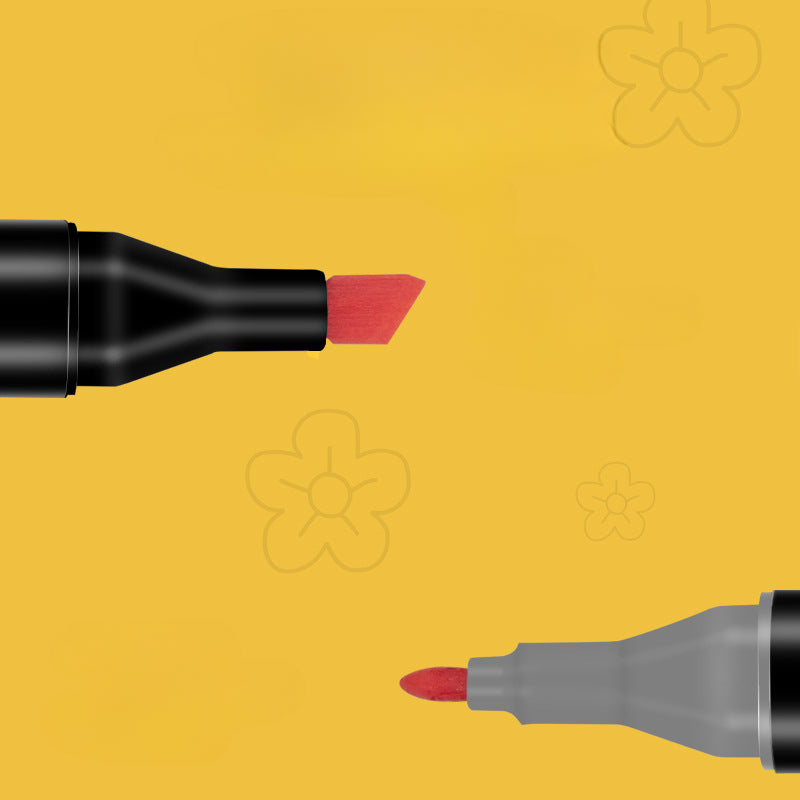 Wholesale Double-ended Oily Plastic Marker Pen Set